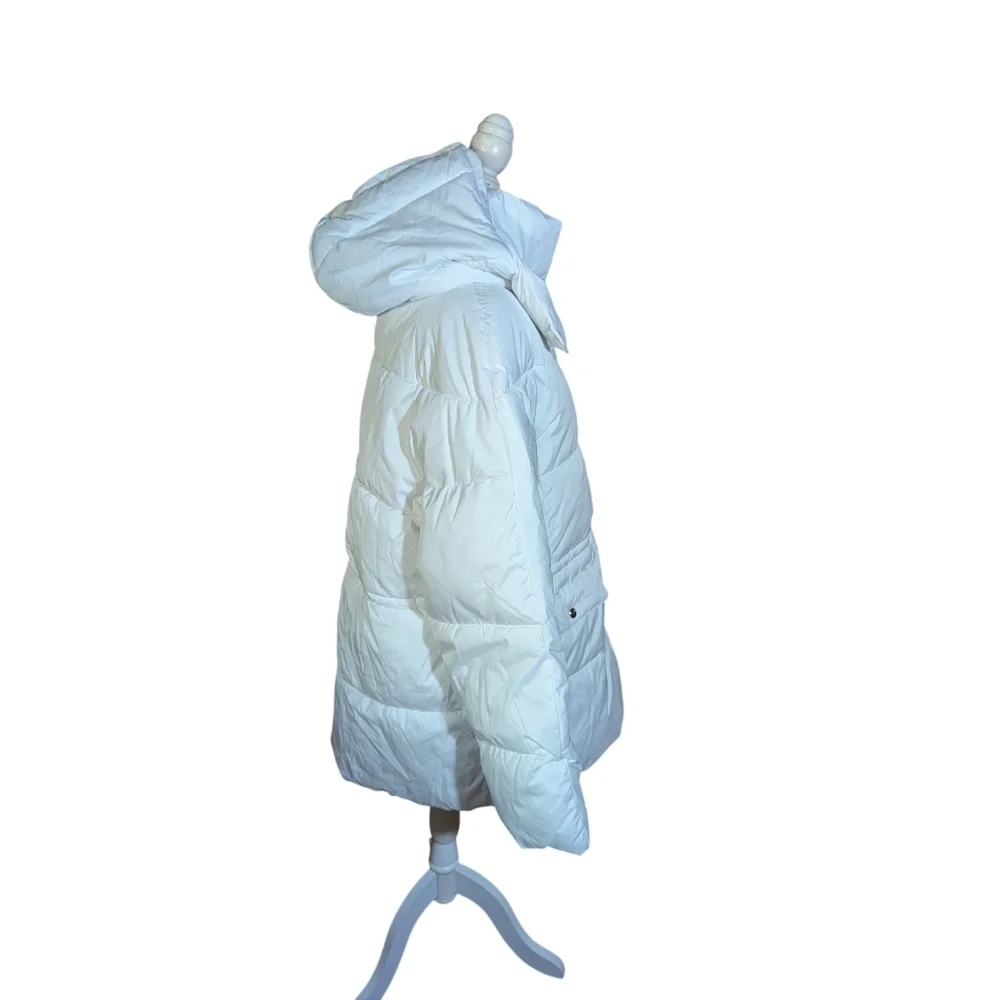 J. Crew Signature Puffer Coat Cloud Dancer Water Repellent Primaloft Warm Sz XXL